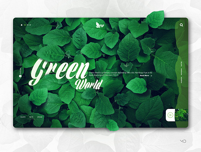 Green World Concept design. design graphic green logo type typography ui ux web webdesign