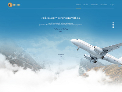 HADID | Aviation Services concept desain fly graphic web webdesign