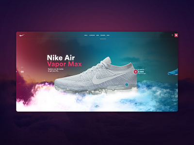 Design concept for the Nike Website branding graphic illustration nike nike air shose typography ui ux web webdesign