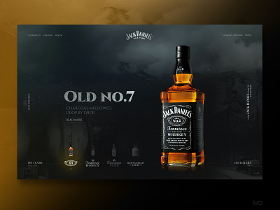 Jack daniels design flat graphic icon typography ui web webdesign website whisky