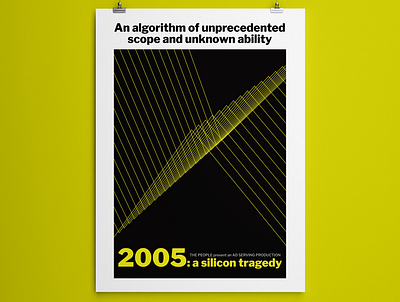 2005: a sillicon tragedy geometric minimalist movie parody poster typography