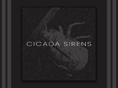 Cicada Sirens album cover black and white bugs glitch horror idenity