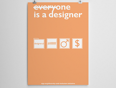 Everyone is a Designer graphic design minimalist modern monochrome poster