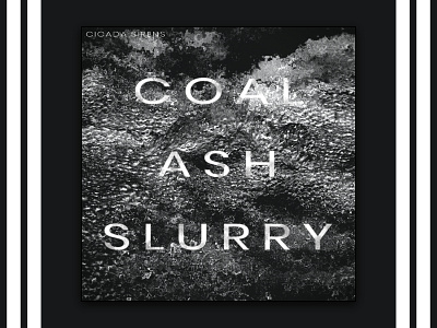 Coal Ash Slurry affinity photo album cover black and white glitch horror monochrome photo edit texture typography