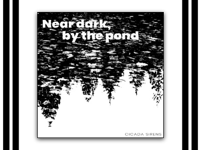 Near dark, by the pond affinity designer affinity photo black and white glitch horror monochrome photo edit typography