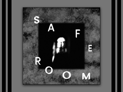 Safe Room affinity designer affinity photo album cover black and white glitch horror monochrome texture typography