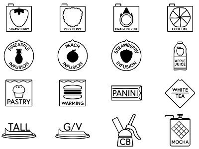 Starbucks Signal Icons black and white coffee icons icons set modern symbols