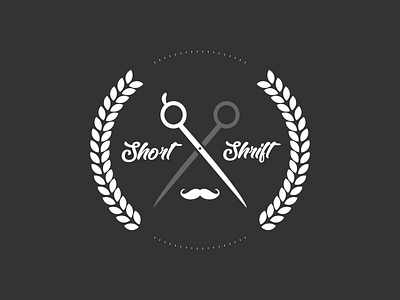 Short Shrift Hipster flat hipster logo salon vector