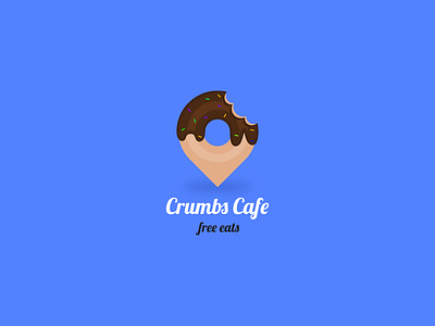 Crumbs Cafe food free logic logo vector