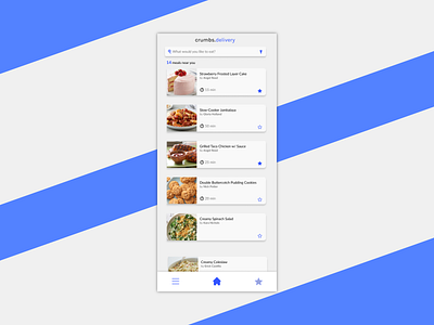 crumbs.delivery - homeade delivery service app design mobile ui user interface ux