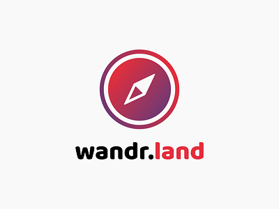 Wandr Concept 1 branding design flat icon logo mobile vector web