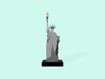 Statue of Liberty america flame flat design icon illustration statue of liberty vector