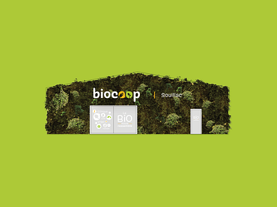 Facade Biocoop architectural element architectural element biocoop plant wall