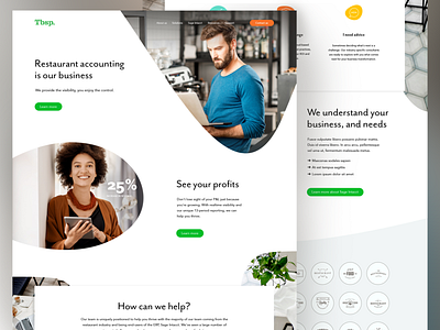 Landing Page for Tablespoon branding mockup restaurant webdesign website