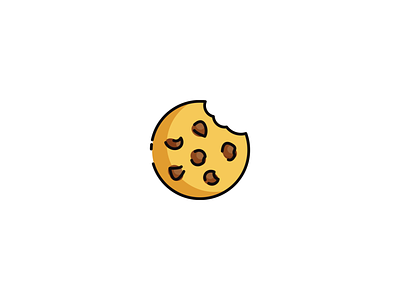 Cookie time branding flat design icon logo