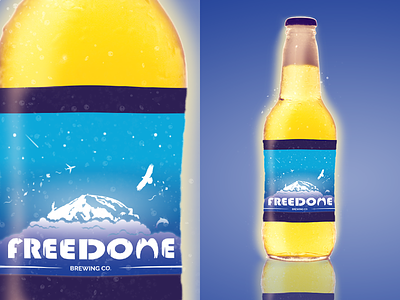 Freedome brewhouse beer bottle branding brewhouse fantasy freedom packaging typography