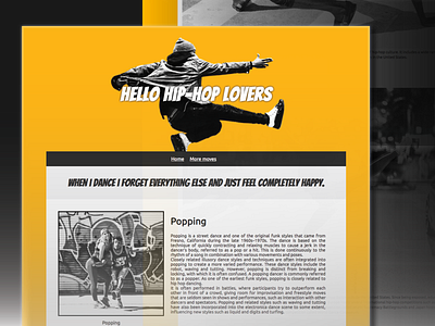 Hello Hip-Hop Lovers code css 3 dance exercise hip hop html 5 practice web design website