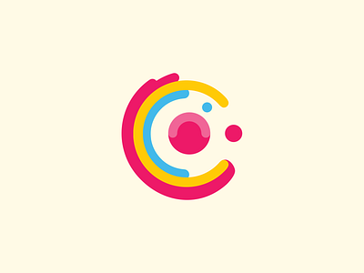C Logo branding flat design letter logo type vector