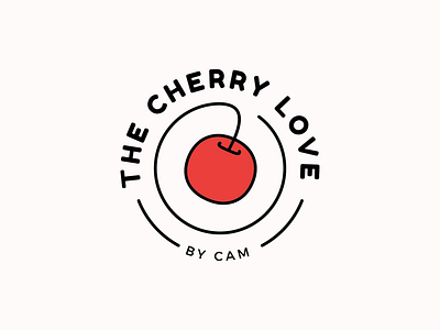 The Cherry Love branding cherry circular logo