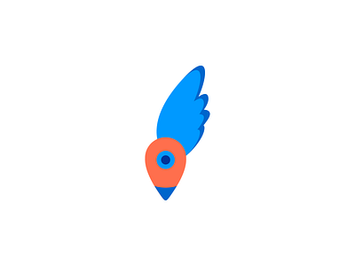 Map logo bird