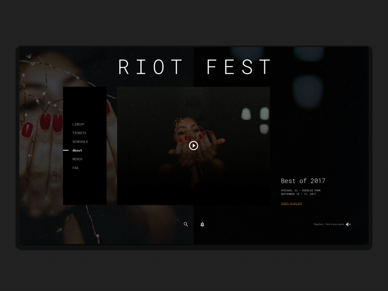 Riot Fest PWA Concept A#2 golden cannon grid gwar pwa
