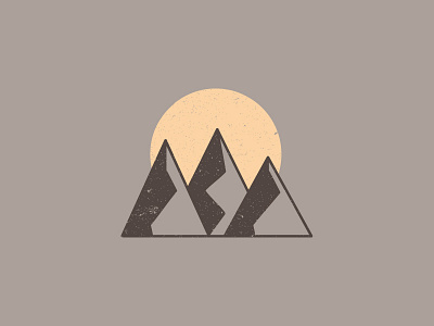 Mountains' Sun grunge mountain mountain art sun vector vector art