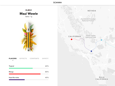 Scanna Desktop app design desktop map marijuana ui ux web website