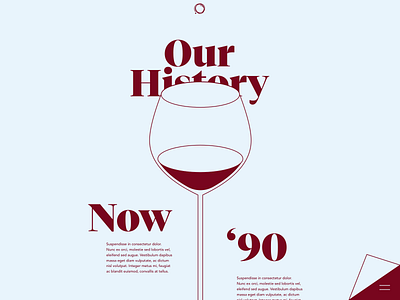 Our History Page branding clean design desktop flat history minimal timeline typogaphy ui ux vector web website whitespace wine wineglass