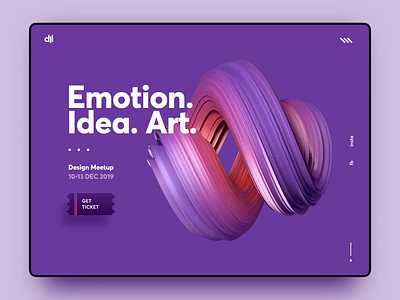 Hypnotic Landing Page 3d 3d art abstract animation candy cinema4d colorful desktop glitch gradient homepage hypnotic landing page loop processing purple shape waves web design webdesign