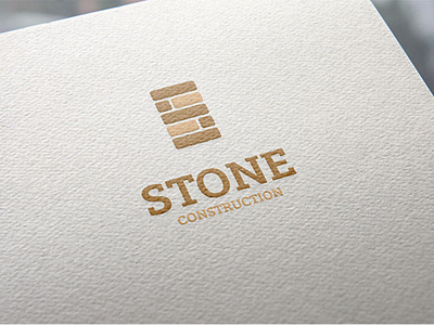 Stone Construction art direction branding brick construction logo stone