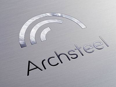 Archsteel arc architecture art direction branding corporate identity logo metal steel