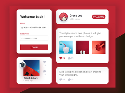 social media app app design ui ux