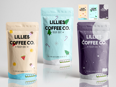 LILLIES COFFEE CO. bag brand coffee design illustration illustrator package photoshop product