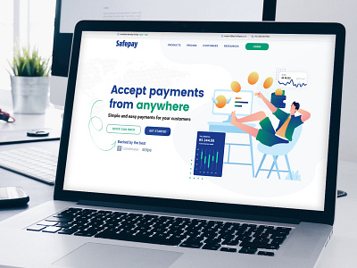 SafePay Website Concept design illustration payment website safepay ui uiux website website design