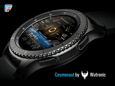 Cosmonaut - SCIFI smartwatch watch face ai brand branding earth gears3 glow icon smart watch space spaceship ui wearable