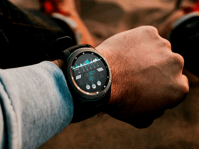 Forecast ai android wear brand branding earth gears3 glow smart watch space spaceship ui wearable