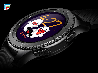 Ghoust Party ai android wear apple watch brand branding gears3 minimal smart watch time tizen ui wearable