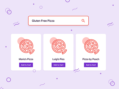 Search Result gluten free illustration pizza ui visual design