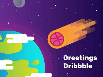 Greetings Dribbble illustration vector