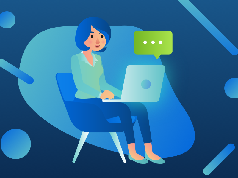 Online Collaboration Illustration illustration vector character color gradient collaboration