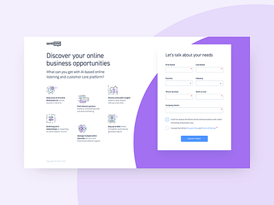 book a demo / landing page digital icons landing page webdesign