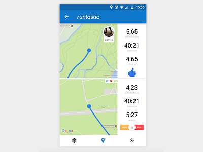 Runtastic Grouprun app feature mobile prototype runtastic sport template