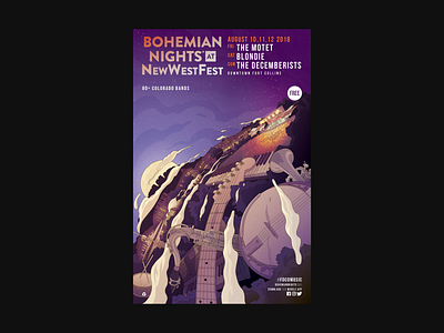 Bohemian Nights At NewWest Fest  2018 Official Poster