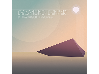 Desmond Denker & the Vague Theories album cover electro electronic music geometric gradient illustration light pastel record shadow space