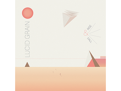 Lucid Grain album cover electro electronic music geometric gradient illustration light pastel record shadow space