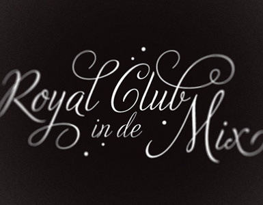 Royalclub Insta design header menu card royal club script typography