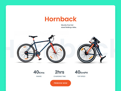 Bike Shop Landing page - Hornback graphic design landing ui ux web
