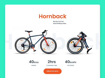 Bike Shop Landing page - Hornback