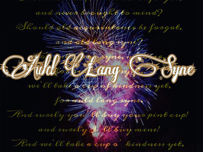 Auld Lang Syne add design flyer photography