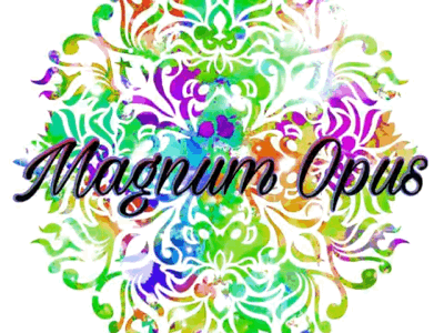 Magnum Opus animation color design drop shadow graphic logo